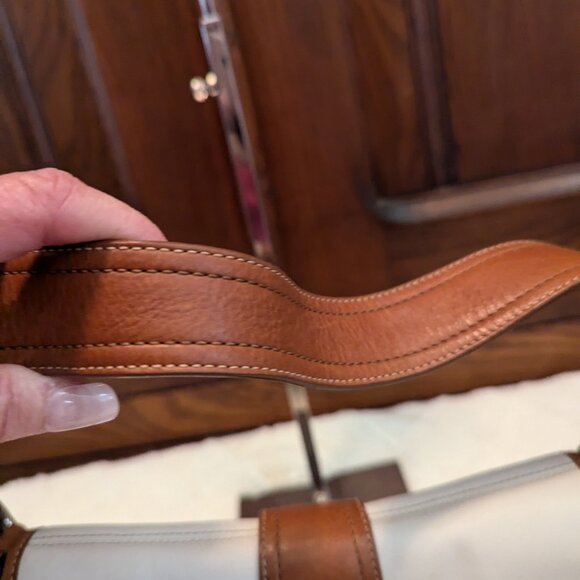 Coach SoHo Hobo 10188 White & Cognac Shoulder Bag BEAUTIFUL CONDITION - Picture 11 of 12